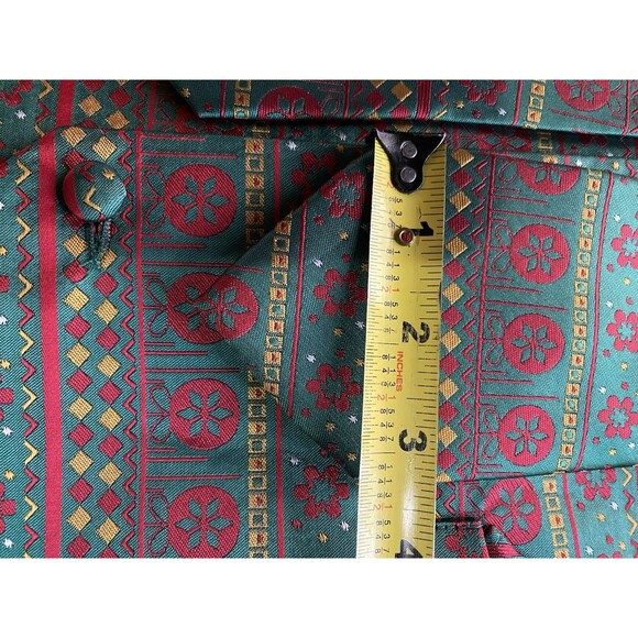 NWT 4 Pc Hi Tie XL Holiday Christmas Vest, Tie, Cuff Links, Handkerchief C6 - Picture 10 of 13